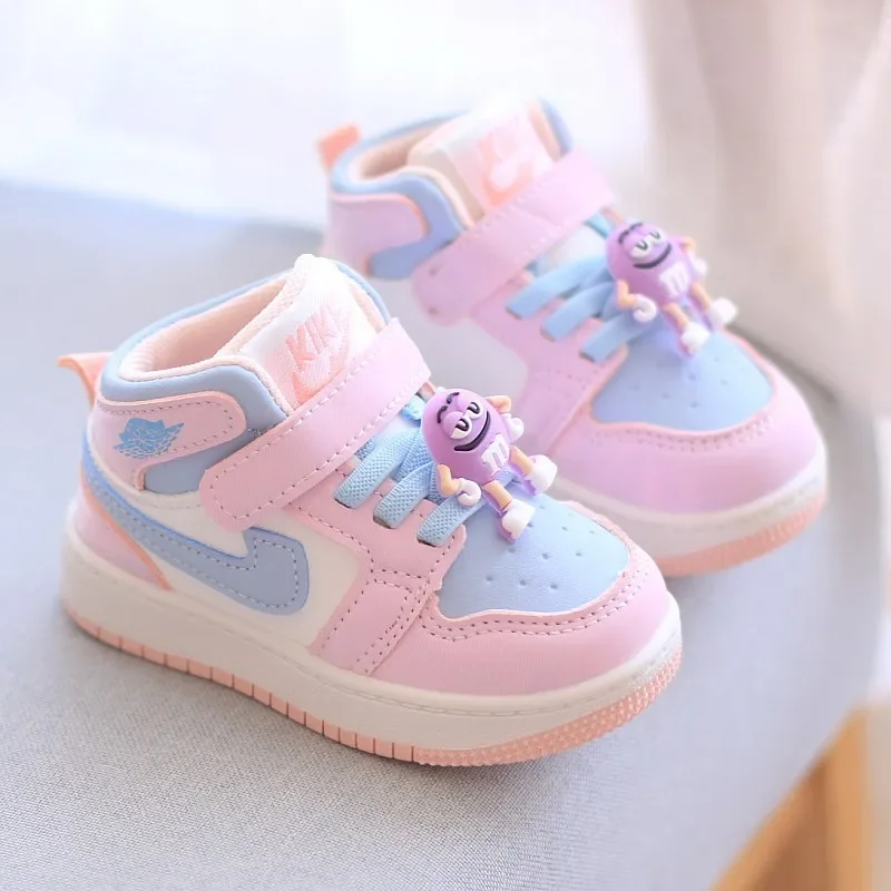 Boots Baby Girls Sneakers Board Shoes Cartoon Prints Soft Bottom Non-slip Children Casual Walking Shoes Boy Kids Children Shoes