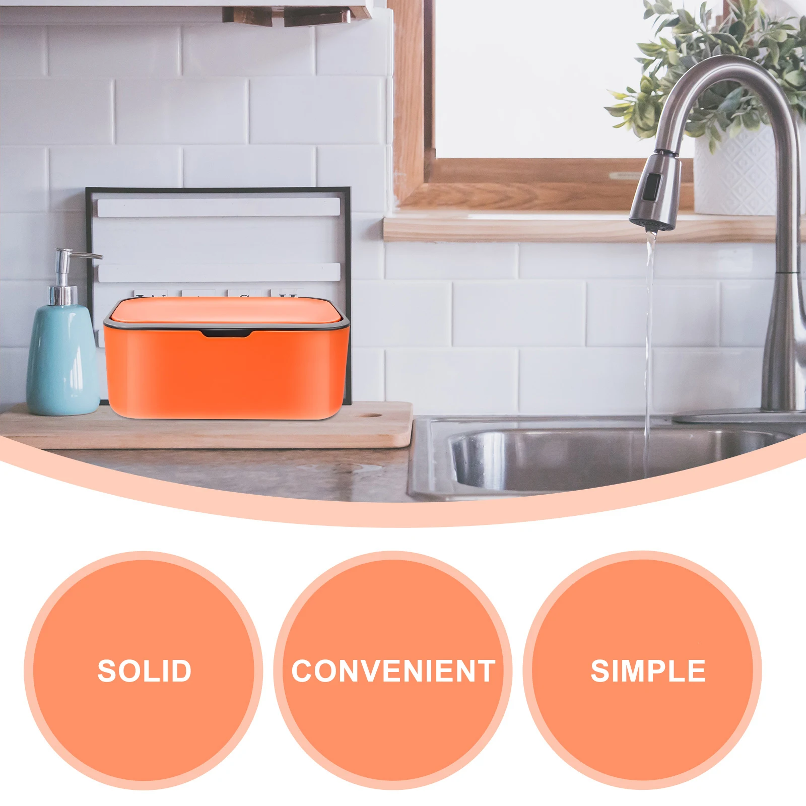 

1pc Wet Tissue Box Pp Material Dustproof Cover Compact Storage For Bathroom Bedroom Living Room Car Tissue Organizer Container