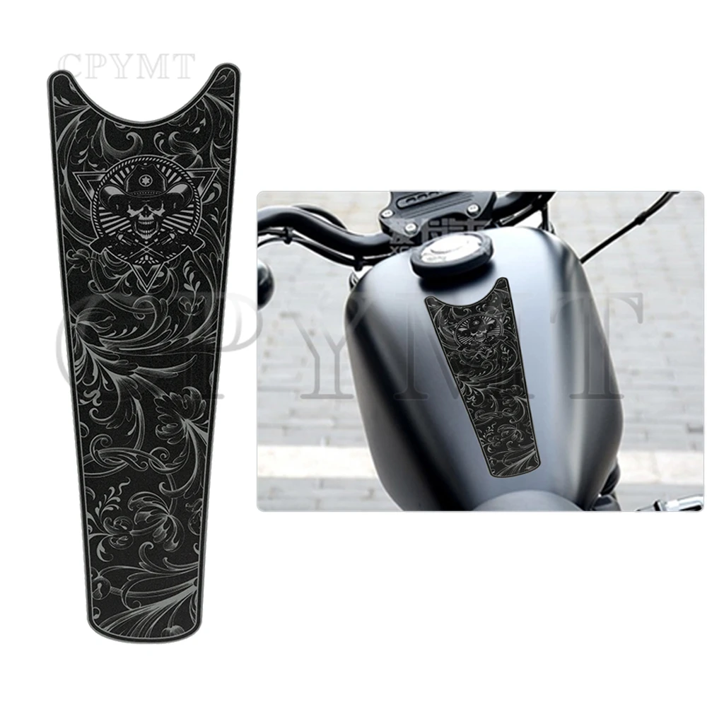 Accessori moto Rilievo del serbatoio del carburante Adesivo decorativo Protezione decalcomania adatta per Harley Sportste XL883 1200 Softail Dyna Bobber