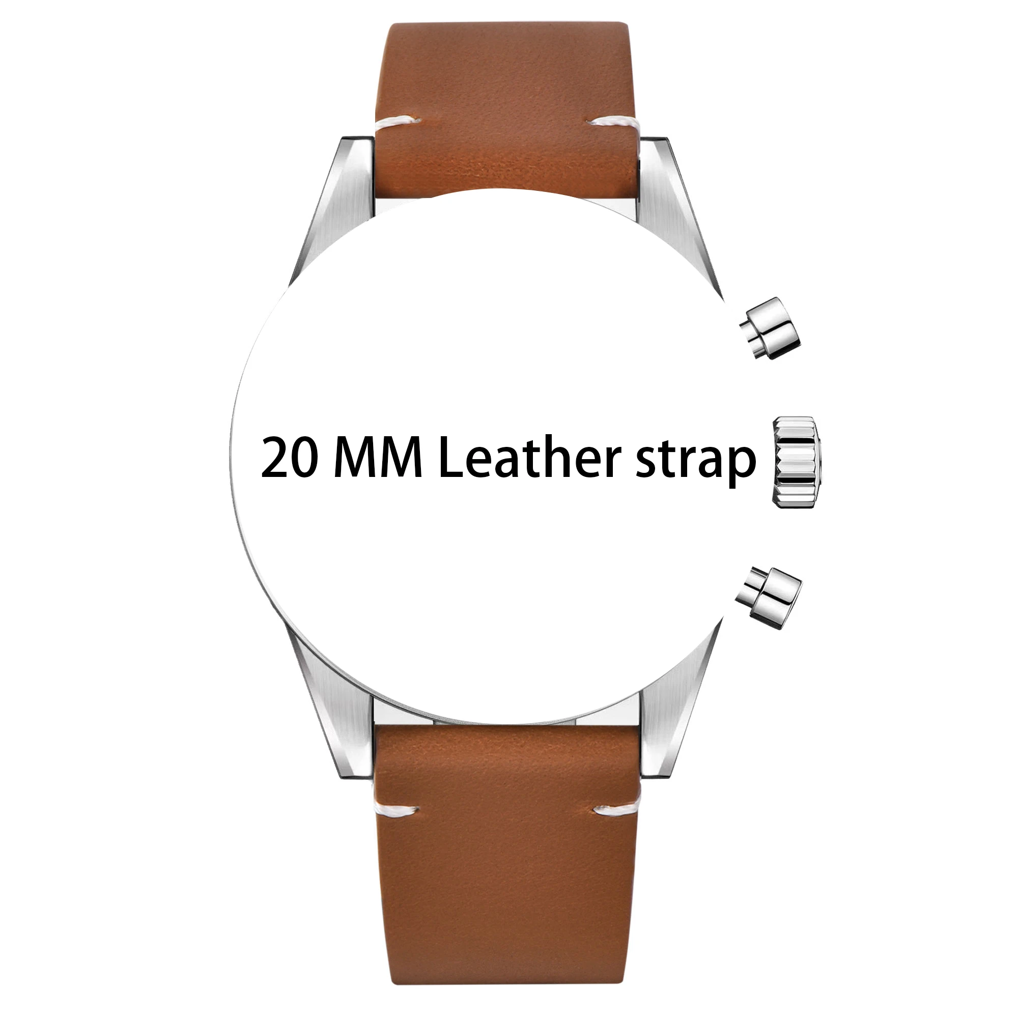 

PAGANI DESIGN 20MM Retro Genuine Leather Watch Strap Suitable for pagani design PD1765 PD1766