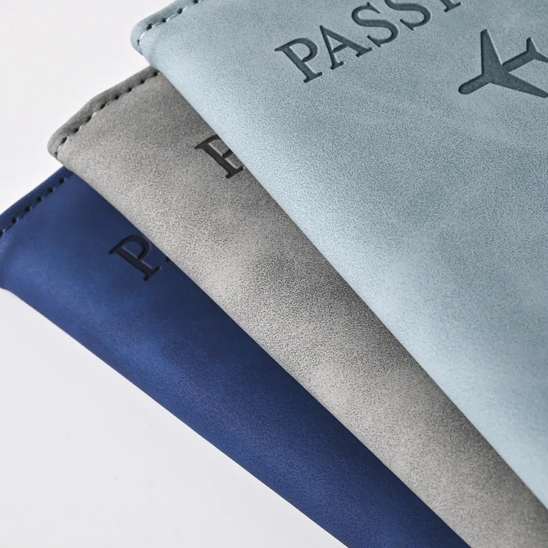 PU fivela magnética rfid capa de passaporte de viagem caso de proteção de passaporte clipe de bilhete de vôo titular do passaporte titular do cartão de identificação unisex