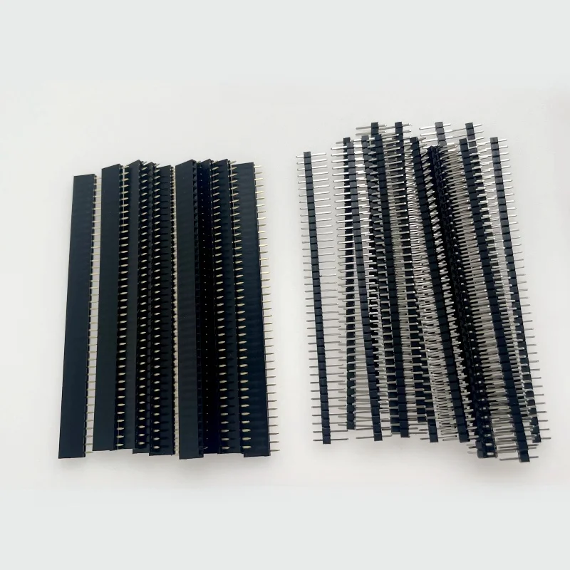 10Pcs 2.54mm 40 Pin 1x40 Single Row Male And Female 2.54 Breakable Pin Header PCB JST Connector Strip For Arduino DIY Kit