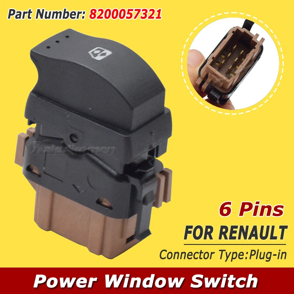 

Для Nissan Interstar Opel Movano Vivaro Renault Master Trafic II MK2 8200057321, кнопка управления электрическим переключателем стеклоподъемника