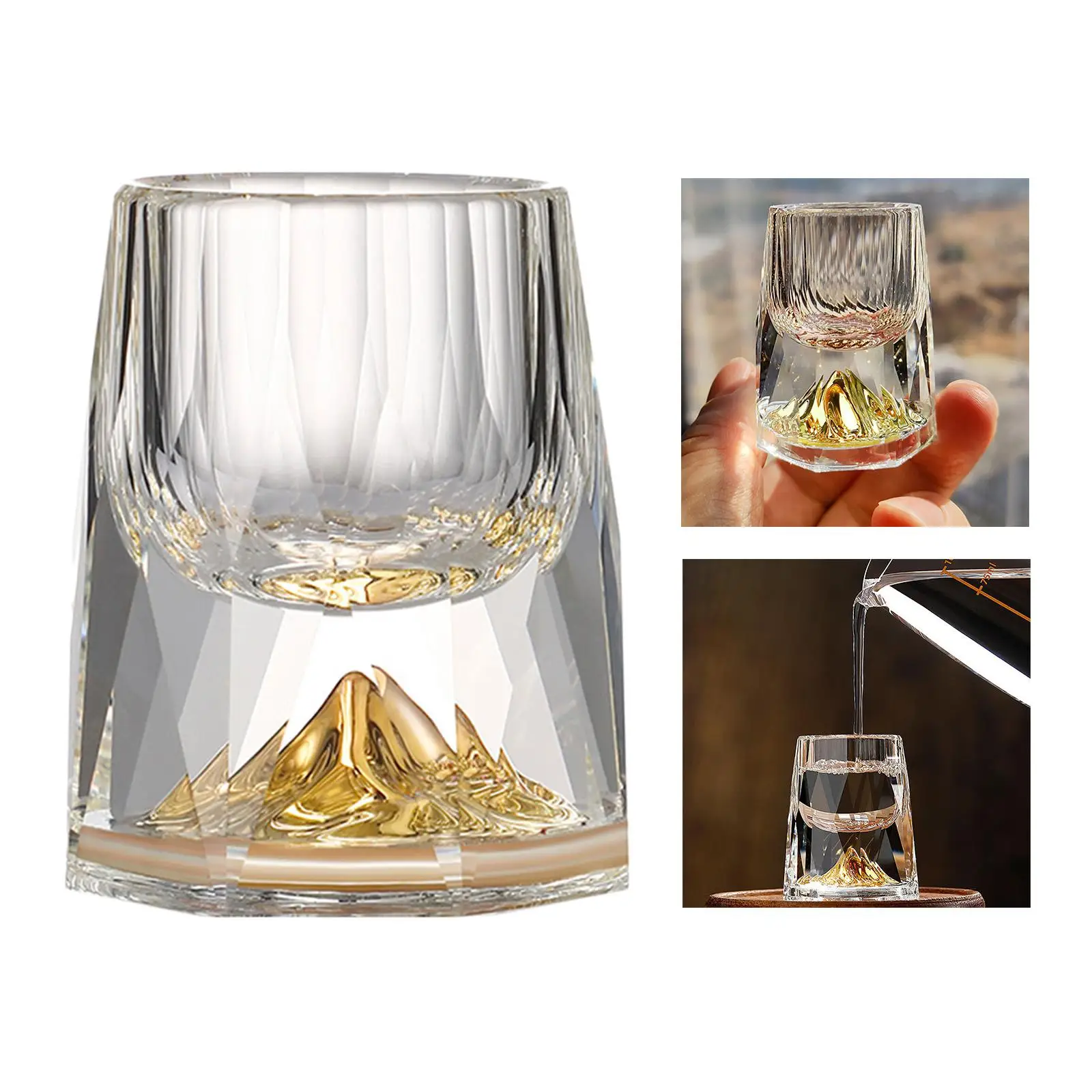 

2x Crystal Glass Diamond Exquisite for Family Gatherings Banquets Parties Dinners