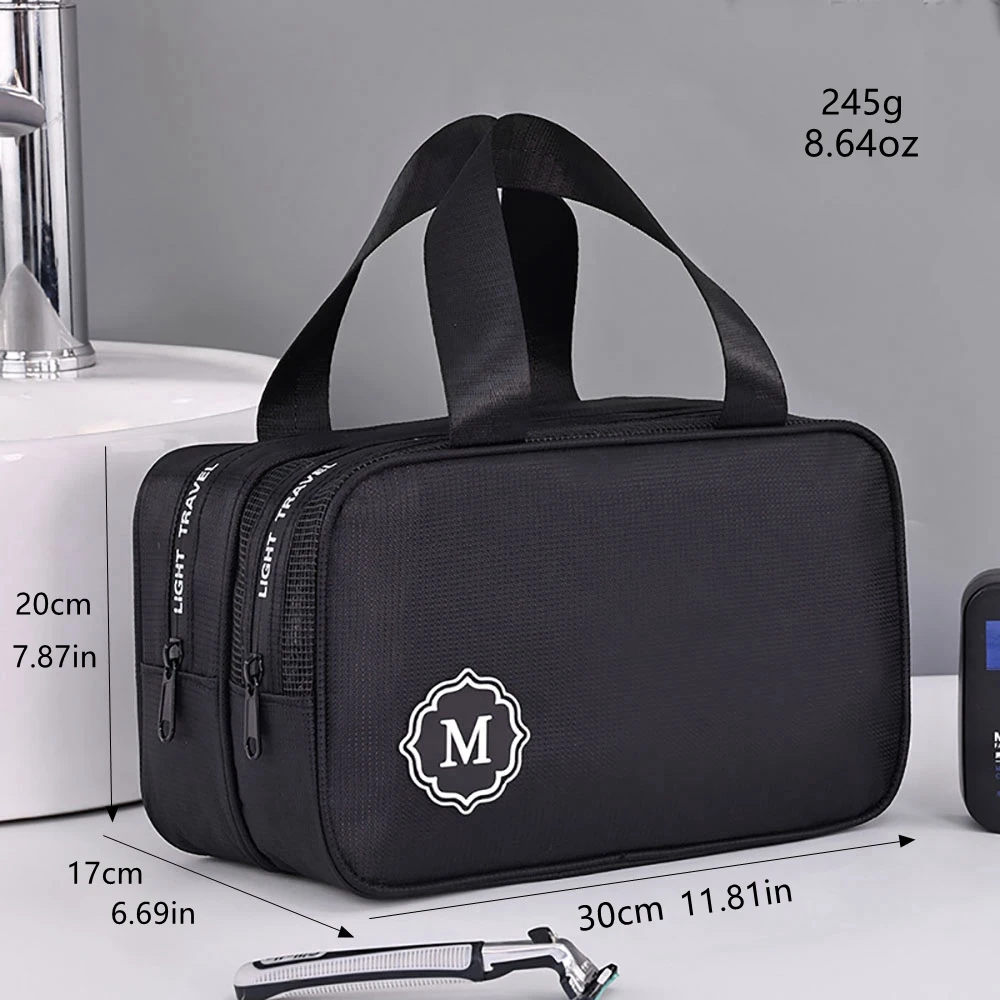 1pc dry wet separation double-layer travel storage waterproof portable large capacity makeup bag for both men and women