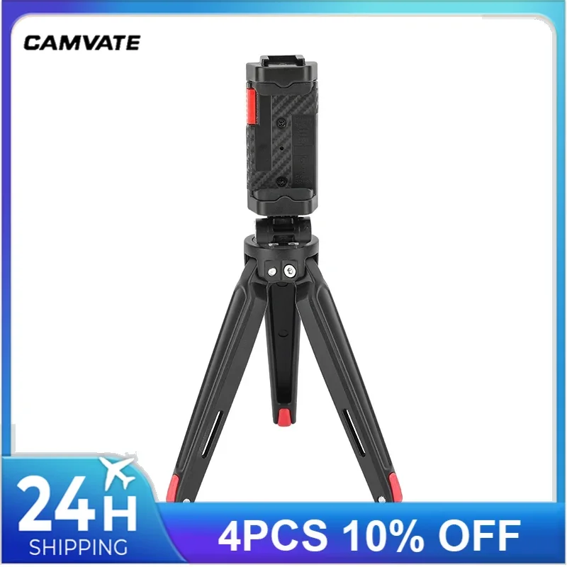 CAMVATE Gấp Gọn Chân Máy Mini Để Bàn Chân Đế Có Thể Điều Chỉnh Điện Thoại Thông Minh Kẹp Gắn Chụp Ảnh Du Lịch Video Ảnh