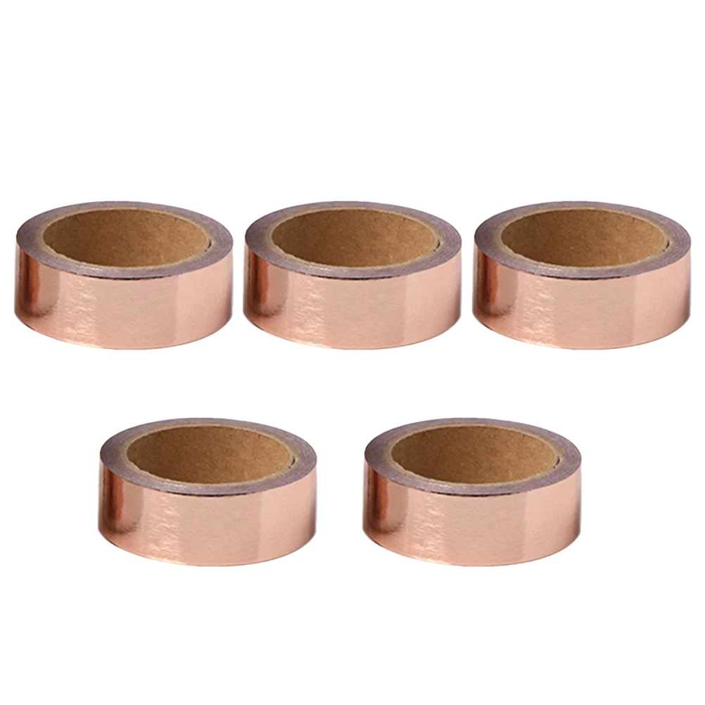 

5Pcs Rose Gold Washi Tape Beautiful Tapes for Planner Calendar Craft Supplies DIY Home Office Decoration Masking Tape Set