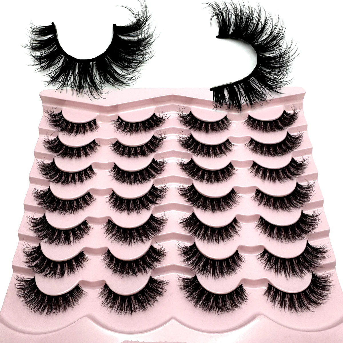 14 paires oeil de chat naturel 3d vison cils doux Faux Cils croix désordre Dense Extension de Cils Maquillaje Faux Cils Maquillaje