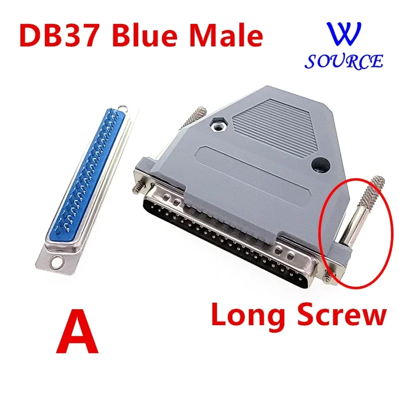 DB37 Serial Parallel Port Data Cable Connector Plug 2 Row D Type Connector 37pin Port Socket Adapter Female&Male Welded Type