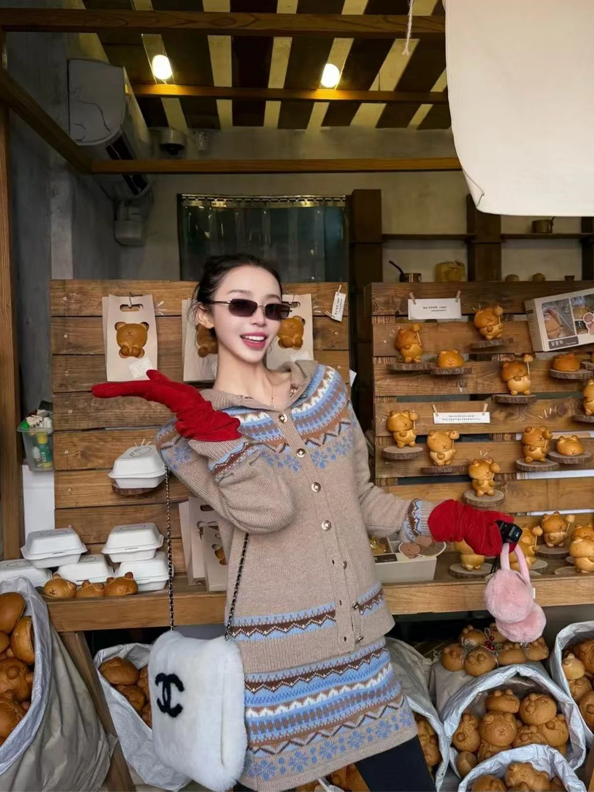 

Комплект из вязаной шерстяной шапки, свитера и юбки Nothing Nine: женский модный ансамбль ручной работы, стандартный крой, теплый, с длинными рукавами