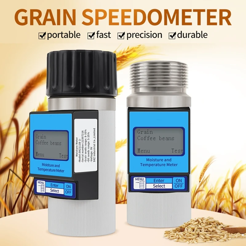 Многоязычный умный цифровой измеритель влажности зерна, тестер влажности для 37 видов зерна, кофе, семян пшеницы, гигрометр