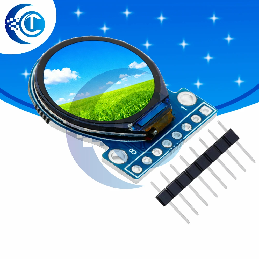 TFT Display 0.71 Inch TFT LCD Display Module Round RGB 160*160 GC9A01 Driver 8PIN SPI Interface 160x160 PCB For Arduino