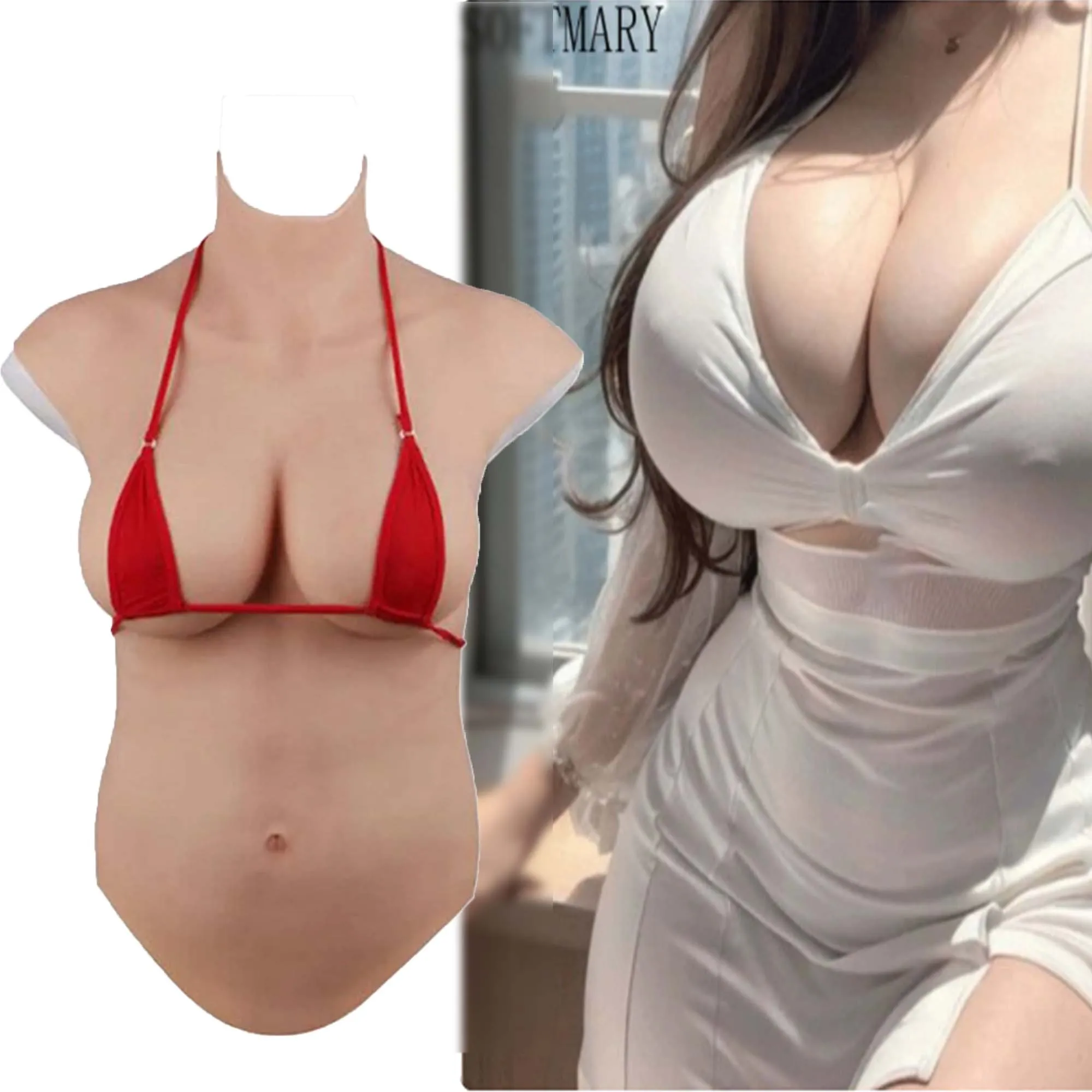 

Dokier Realistic Bloodshoot Realistic Silicone Breast Forms Fake Crossdressing Transgender Sissy Drag Queen Cosplay Breastplate