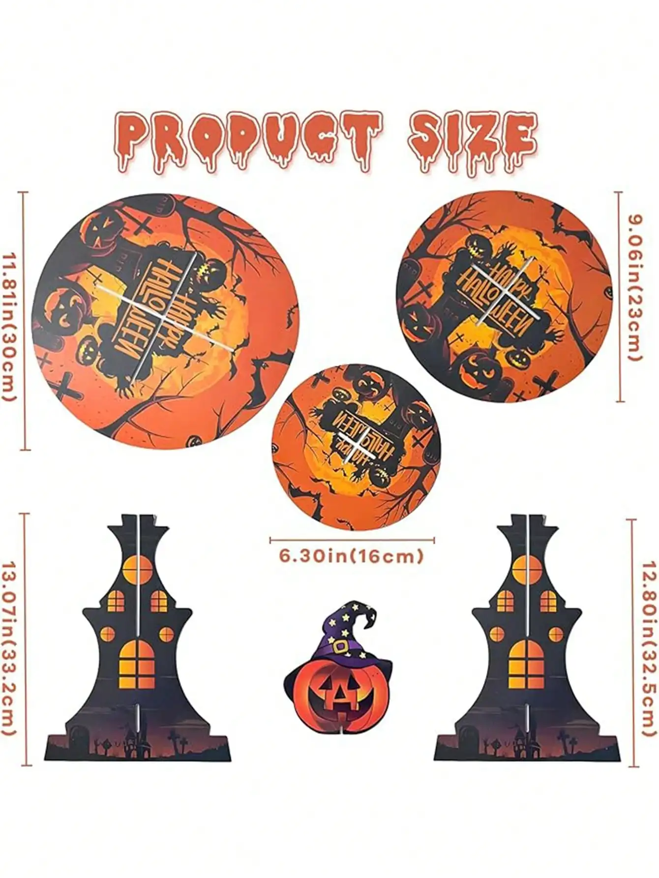 1/3 Piece Set Halloween Evil Pumpkin Multi-Layer Cake Plate Party Decoration Paper Afternoon Tea Dessert Stand Kids Party Suppli