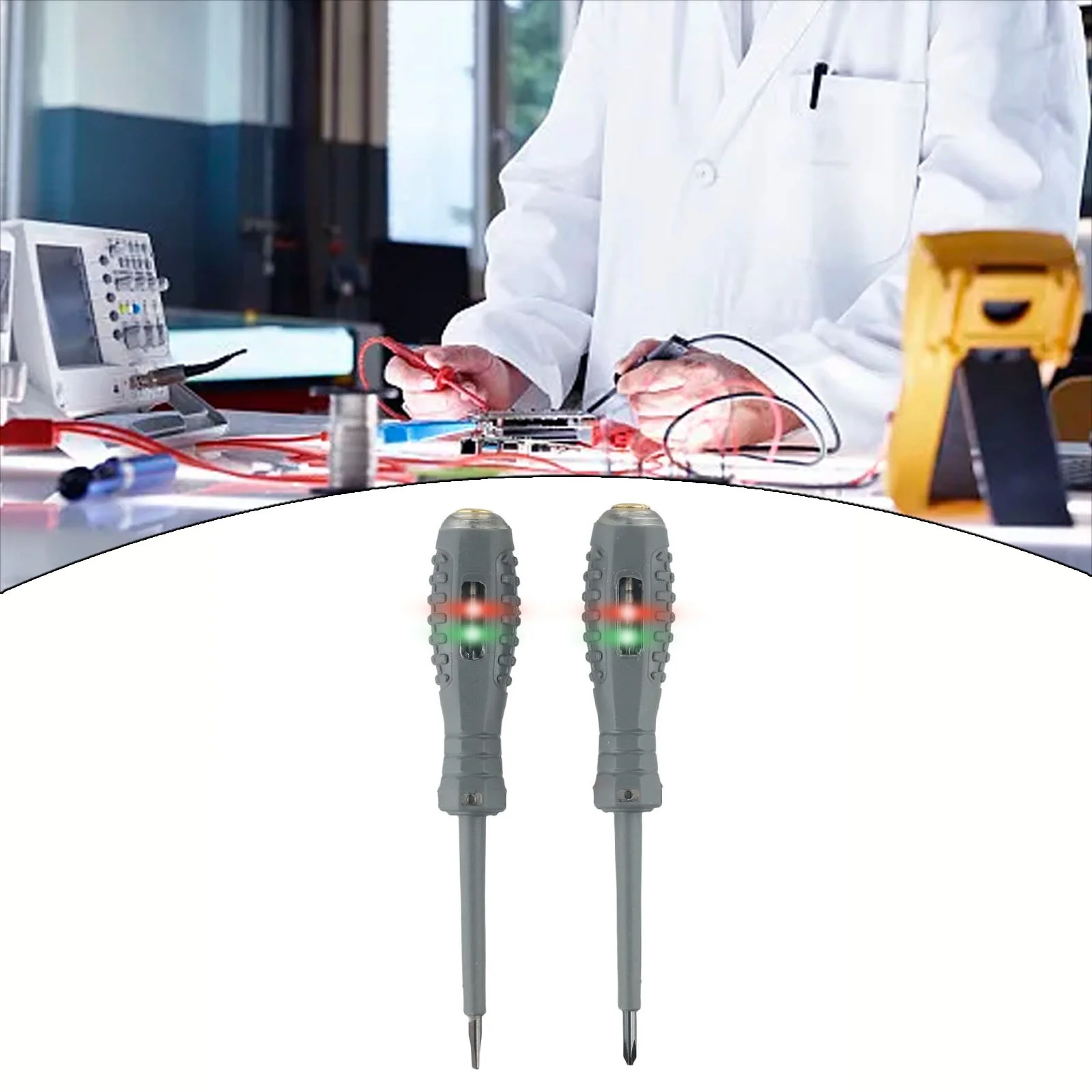 Advanced Dual Function Electric Pencil Tester Pen Pack of 2 Slotted/Cross Bits Reliable Neutral and Live Wire Detection