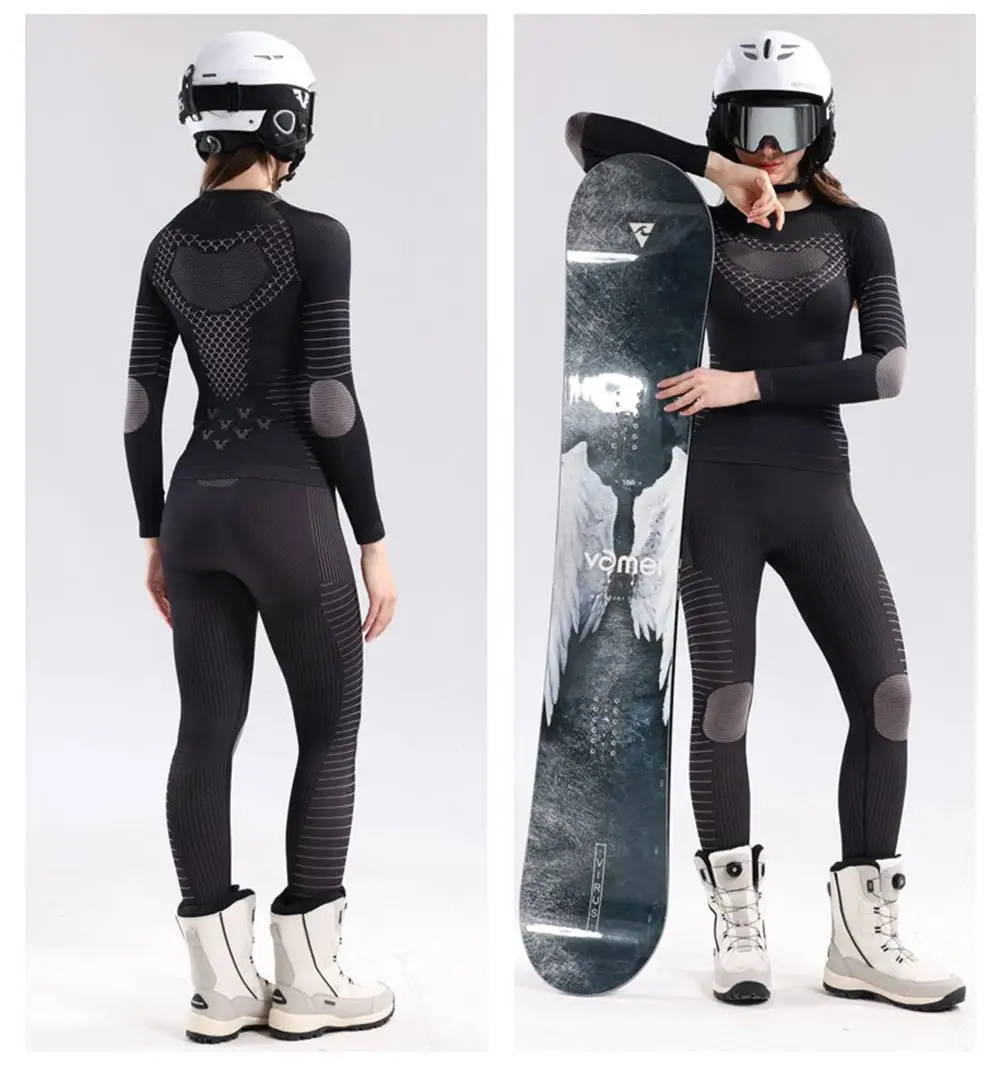 

Sports skiing functional underwear, women's sweat-wicking, warm, tight, sweat-absorbing and quick-drying ski suit set