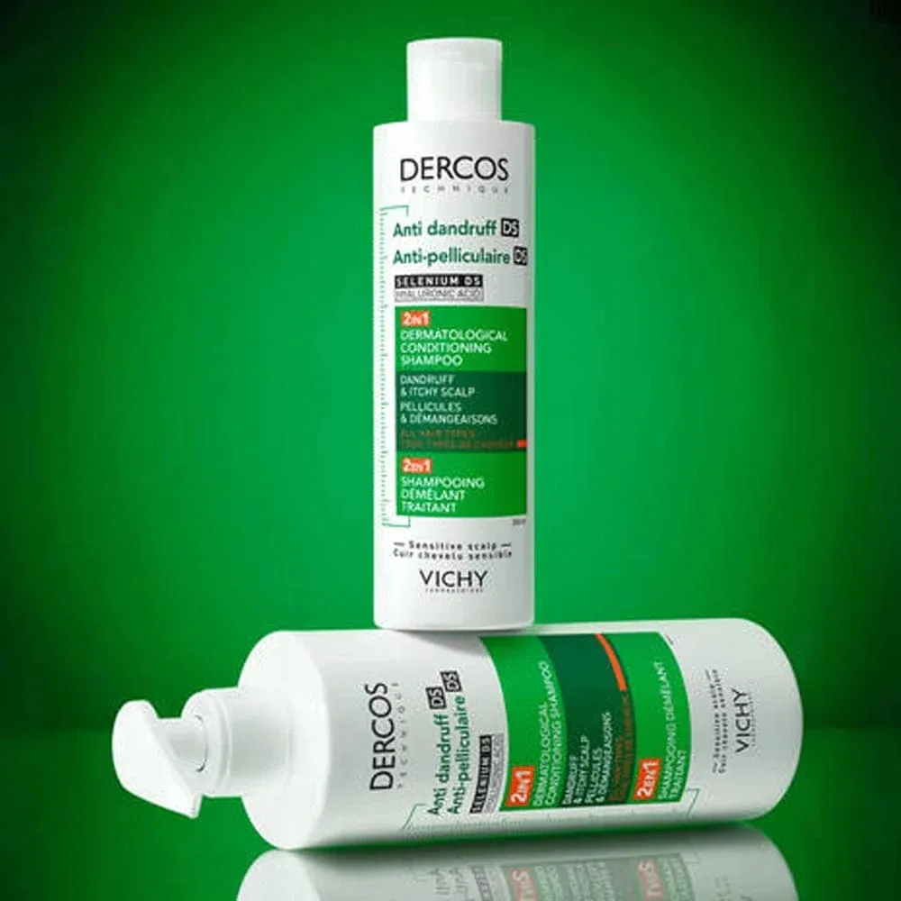 DERCOS Champú Purificante Anticaspa para Cuero Cabelludo Graso, Limpieza Suave, Reduce la Caspa, Restaura la Salud del Cuero Cabelludo, Purifica Profundamente el Cabello