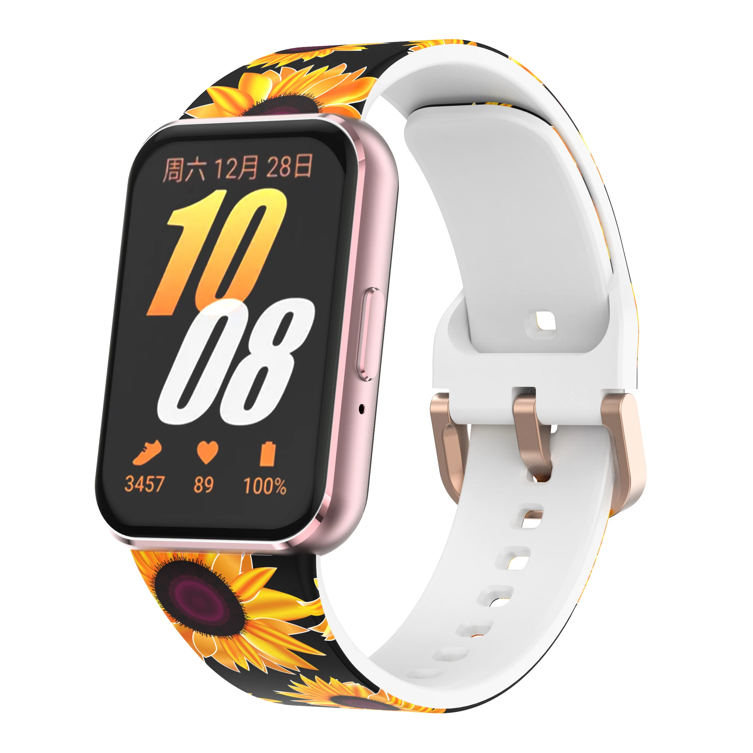 Printed Pattern Band for Samsung Galaxy Fit 3 Strap Rubber Bracelet Correa Floral Silicone SportBand Samsung Galaxy Fit3 Band