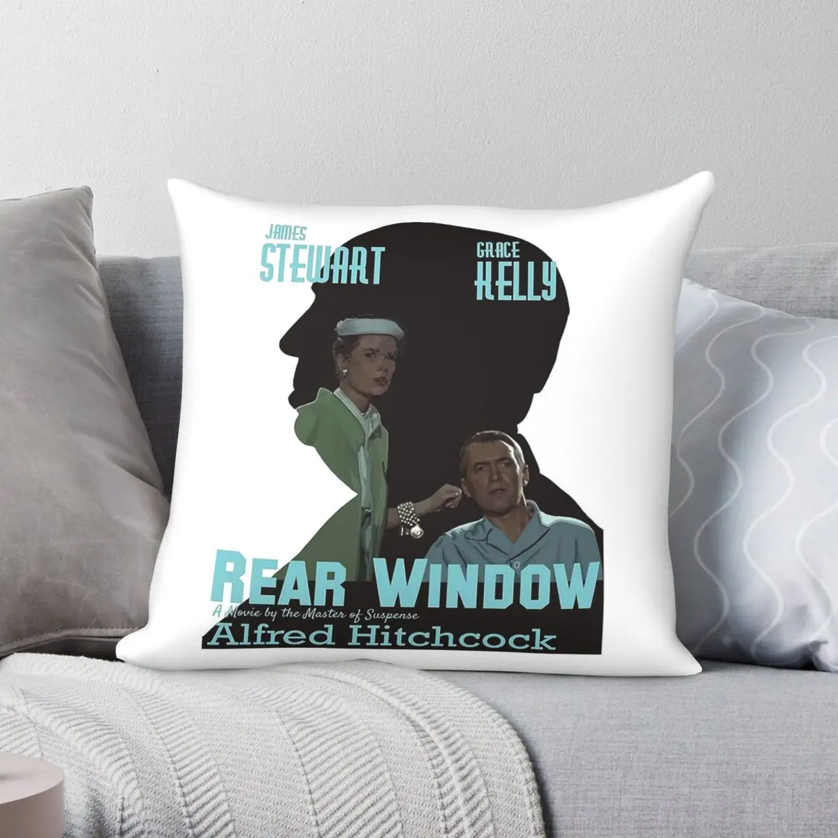 Alfred Hitchcock Rear Window Square Pillowcase Polyester Linen Velvet Pattern Zip Decorative Throw Pillow Case Sofa Cushion Case