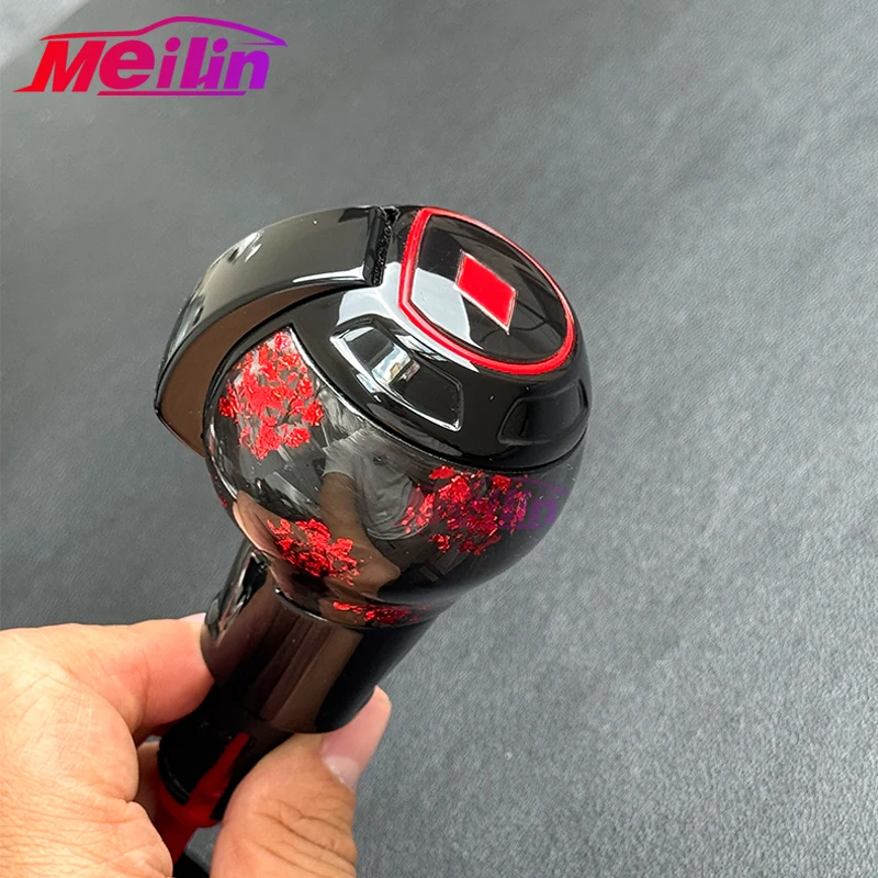 

Red forged carbon fiber shift knob suitable for Volkswagen Golf 7 6 GTI Tiguan car shift lever knob