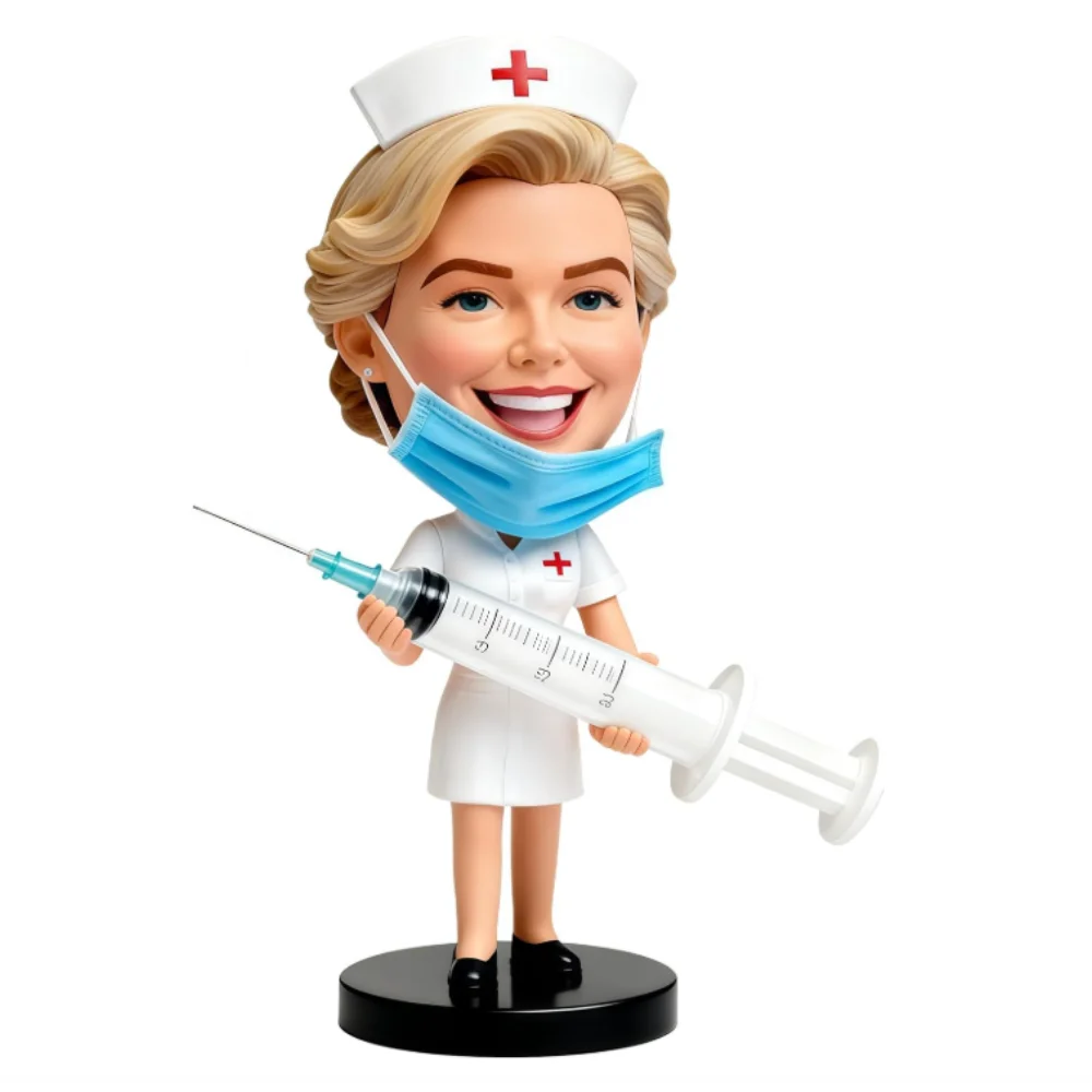 Custom Nurse Themed Bobblehead Personalized Photo to Figurine，Custom Personalized Figurine/bobblehead/Desk Decoration Exclusive