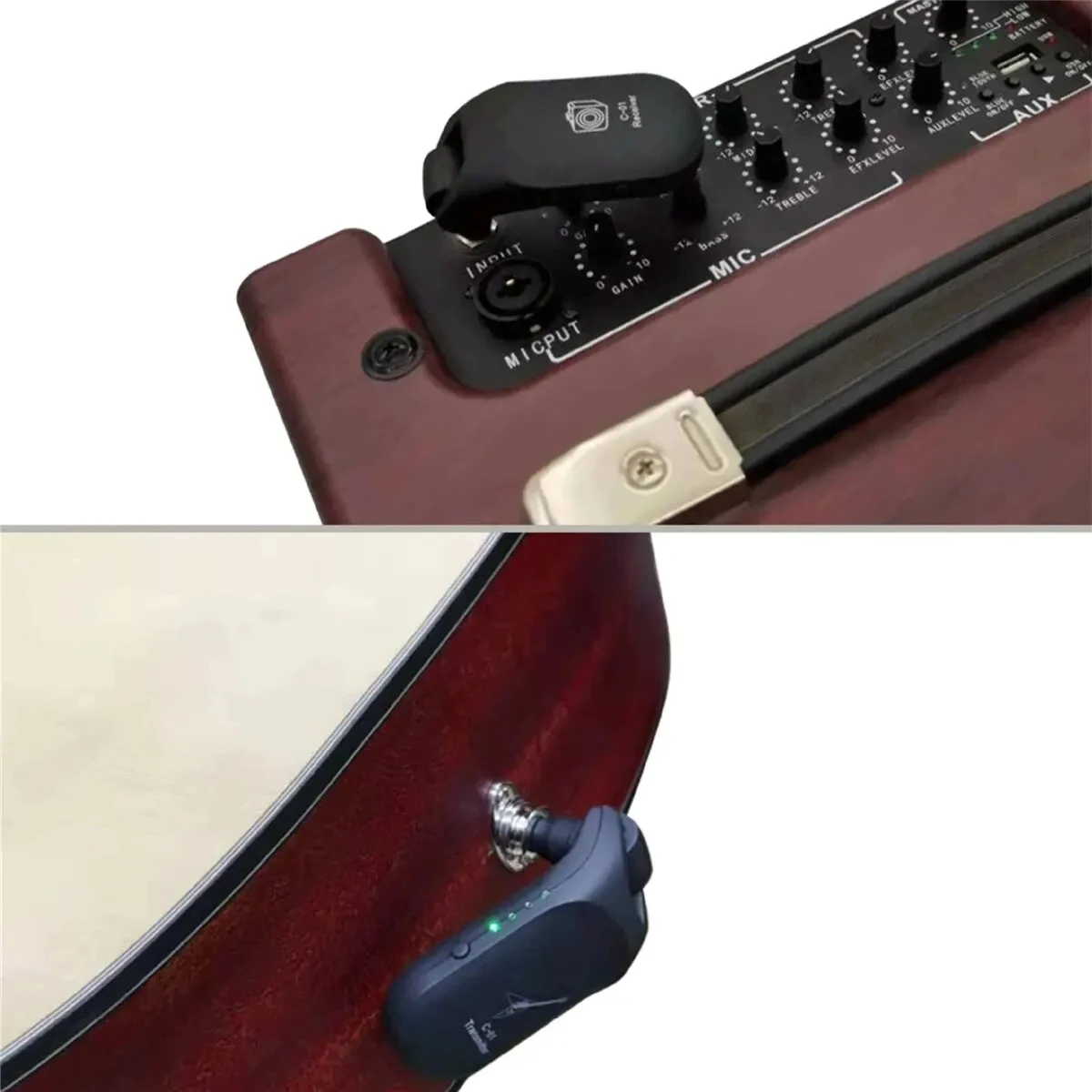 Gitarowy system bezprzewodowy Nadajnik audio Odbiornik C01 Pickup USB Akumulatorowy system bezprzewodowy do gitary elektrycznej Skrzypce basowe