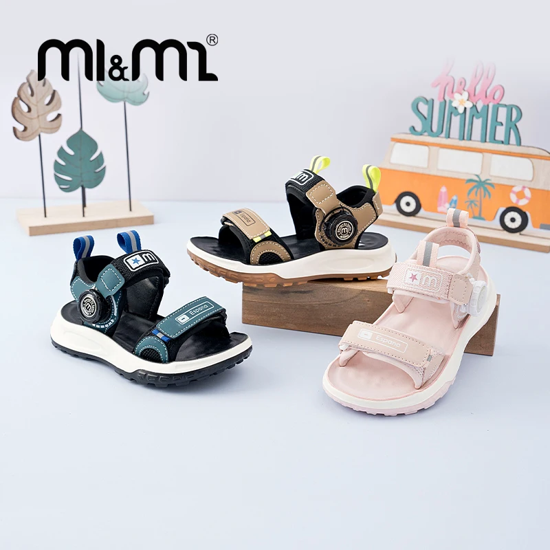

M1&M2 Korean Version Non-Slip Soft Sole Sandals for Kids 2025 Summer Boys & Girls Beach Shoes Primary School Students Footwear