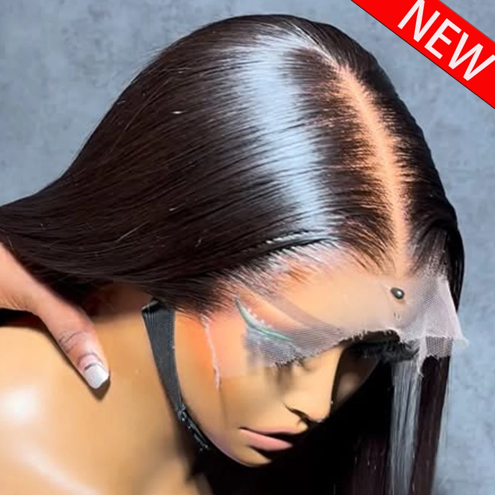 9x6/7x5/6x6/7x7 100% Real HD Lace 36 Inch Bone Straight 400 High Density Full Lace Human Hair Wig For Women Glueless Pre Plucked