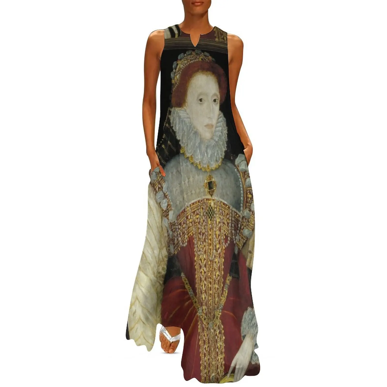 Queen Elizabeth I Long Dress dresses summer woman 2025 long sleeve dress sexy dress for women