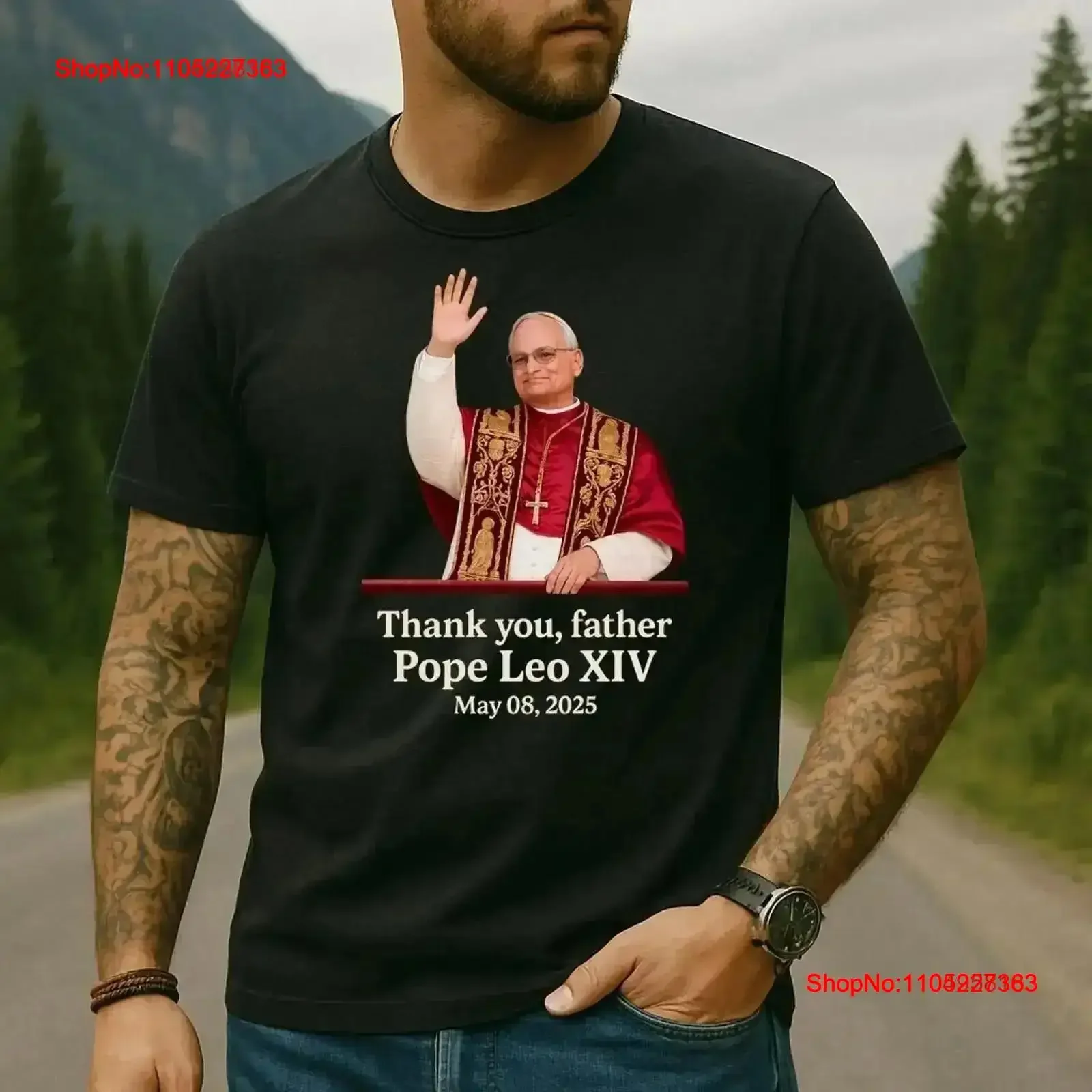

Thank You Pope Leo XIV T Shirt May 08 2025 Catholic Tribute vintage Washed designer clothes Stretched vintage Washed Unisex