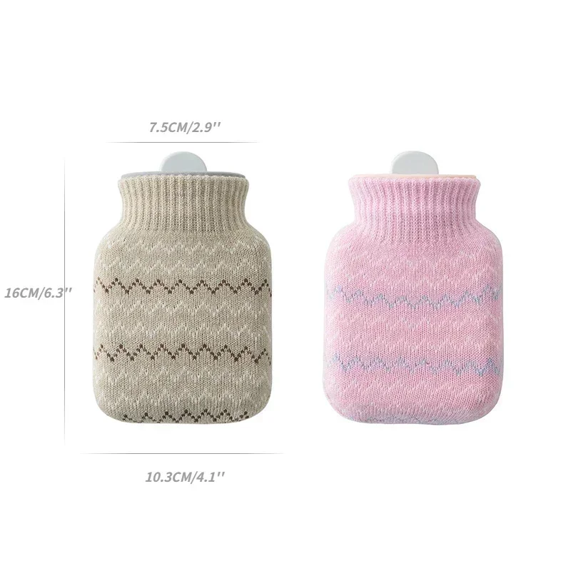 Silicone Hot Water Bottle Water Warm Water Bag Warm Hand Warmers Mini Portable Explosion-proof Plush Warm Baby Students