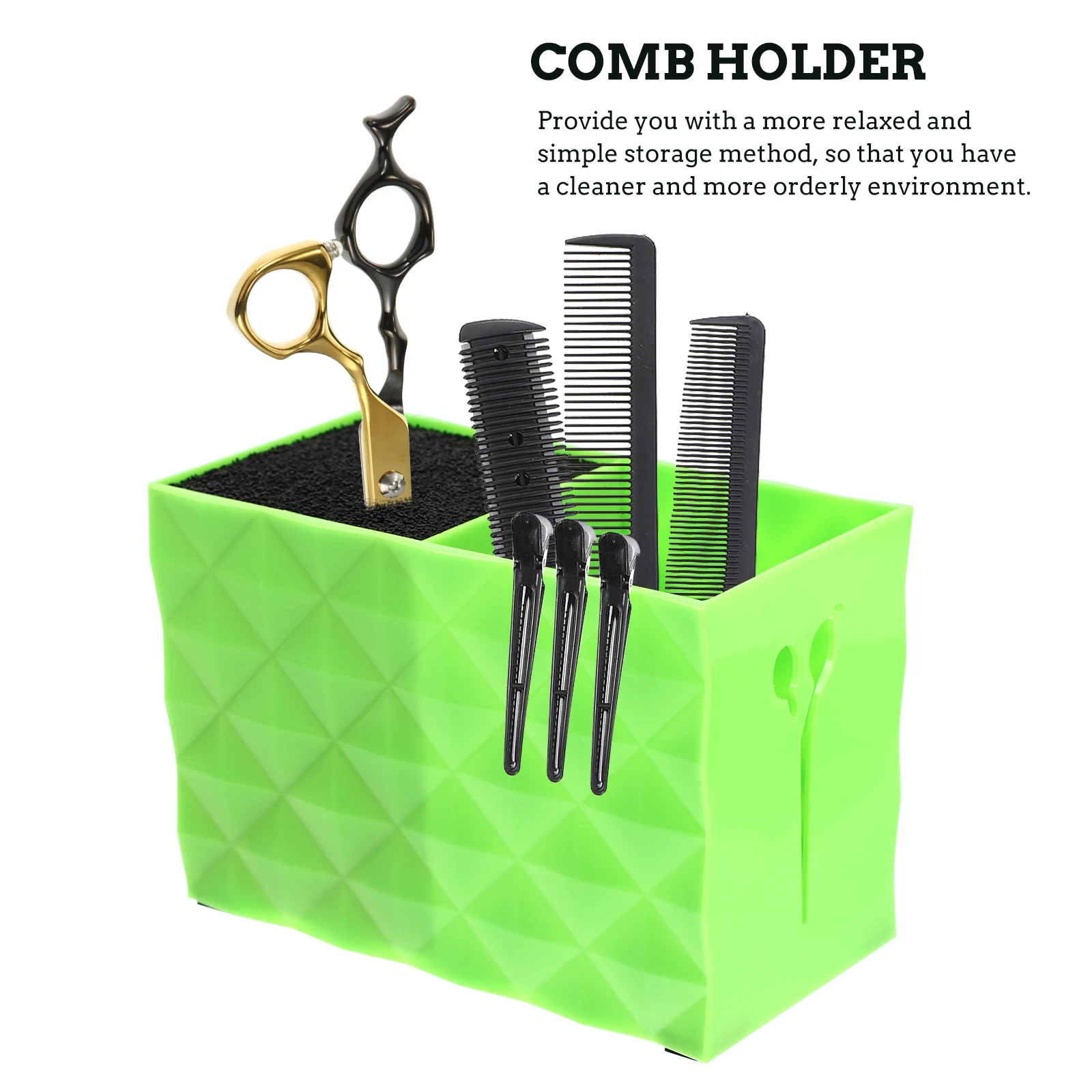 

Plastic Anti-slip Hairdressing Tool Holder Box Scissors Comb Holder Durable Non-slip Organizer Salon Home Hairdressing Tool