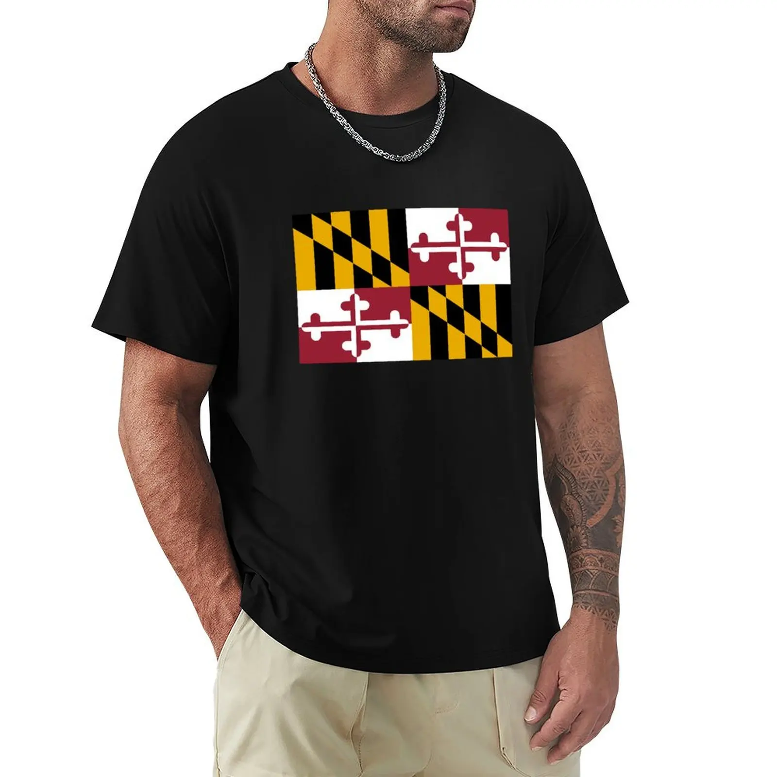 

Flag of Maryland T-Shirt plain graphic shirts cute tops graphic t shirts mens t shirts casual stylish