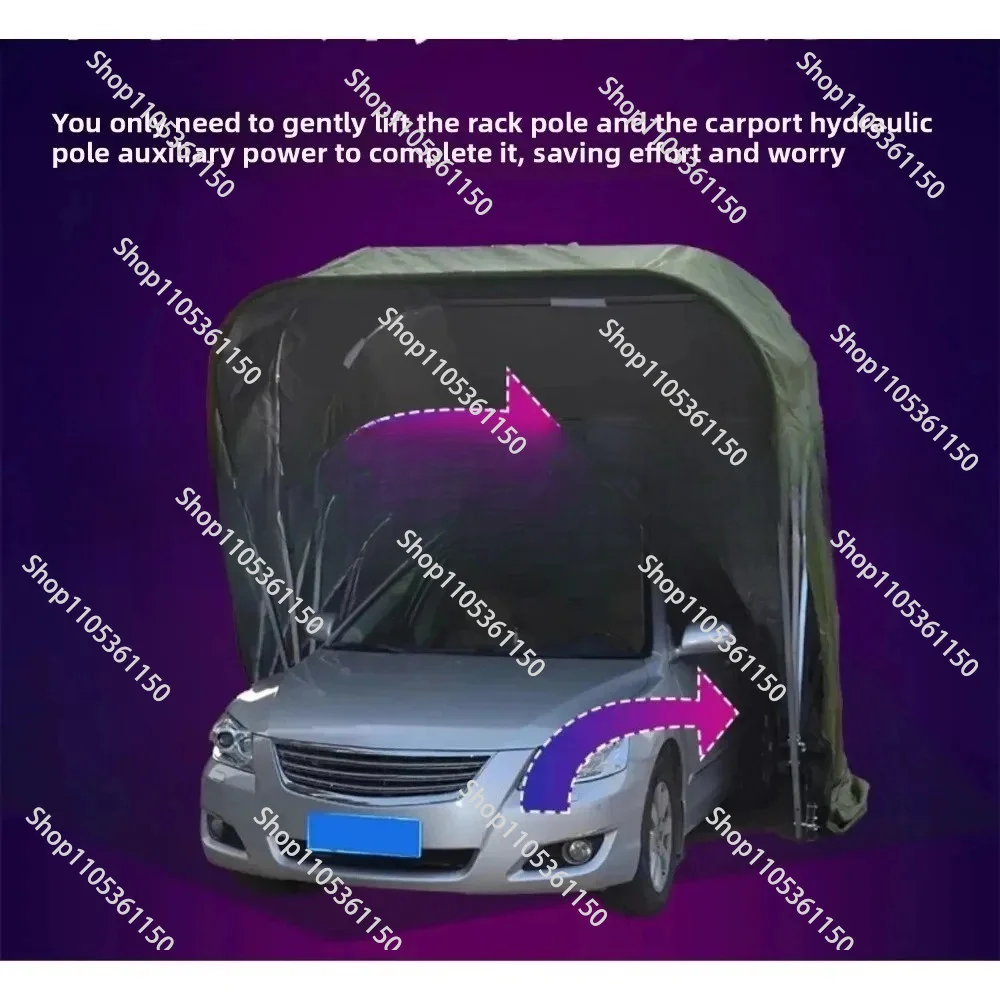Fully Automatic Outdoor Mobile Folding Carport Garage Home Sunshade Retractable Car Sunshade Rain Shelter