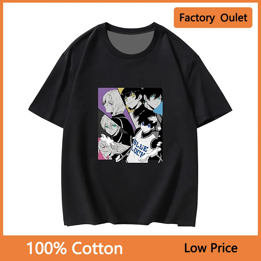 

Blue Lock Graphic T-shirt Japanese Anime Street Popular Casual Men's Sportswear Unisex Loose Large Size Cotton Short Sleeve Tops