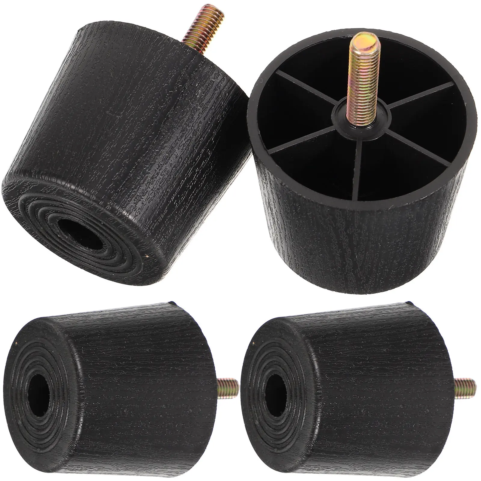 4Pcs Screw on Adjustable Leveling Feet for Furniture Table Chair Sofa Cabinet Threaded Plastic Iron Leveler Easy Height Adjust