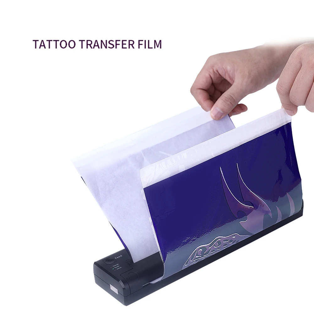 100/50PCS Transparent Tattoo Transfer Paper Clear Pattern Thermal Tattoo Transparent Transfer Film Tracing Tattoo Accessories