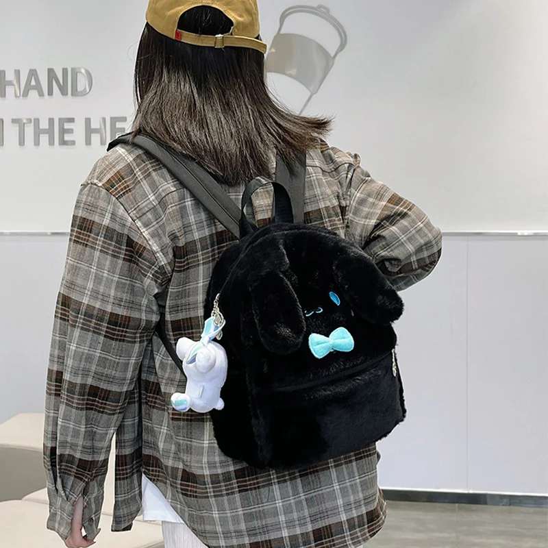 Japanese Anime Sanrio Plush Cinnamoroll Kawaii Schoolbag Fresh Girl Cute Backpack New Soft Girl Knapsack Girl\'s Birthday Gift