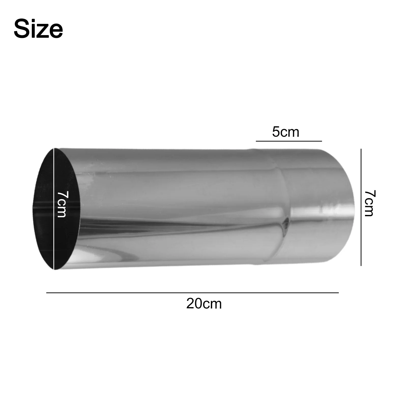 1pc Chimney Flue Pipe Stainless Steel Chimney Flue Liner Multi Flue Stove Pipe Ø7-10cm 0.2-0.5m For Efficient Heat Transfer