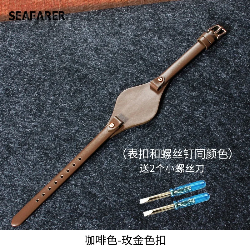8mm Echt leder Uhren armband für fossile es3060 es3565 es2830 3077 3262 3060 4176 4119 weiches Rindsleder Frauen kleines Band Armband