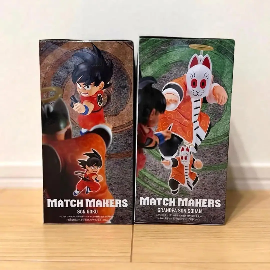 Figura de acción original de Banpresto, de la serie de anime Dragon Ball, que representa a Son Goku y a su abuelo, Gohan, en una escena de combate. Modelo de PVC, figura de colección.