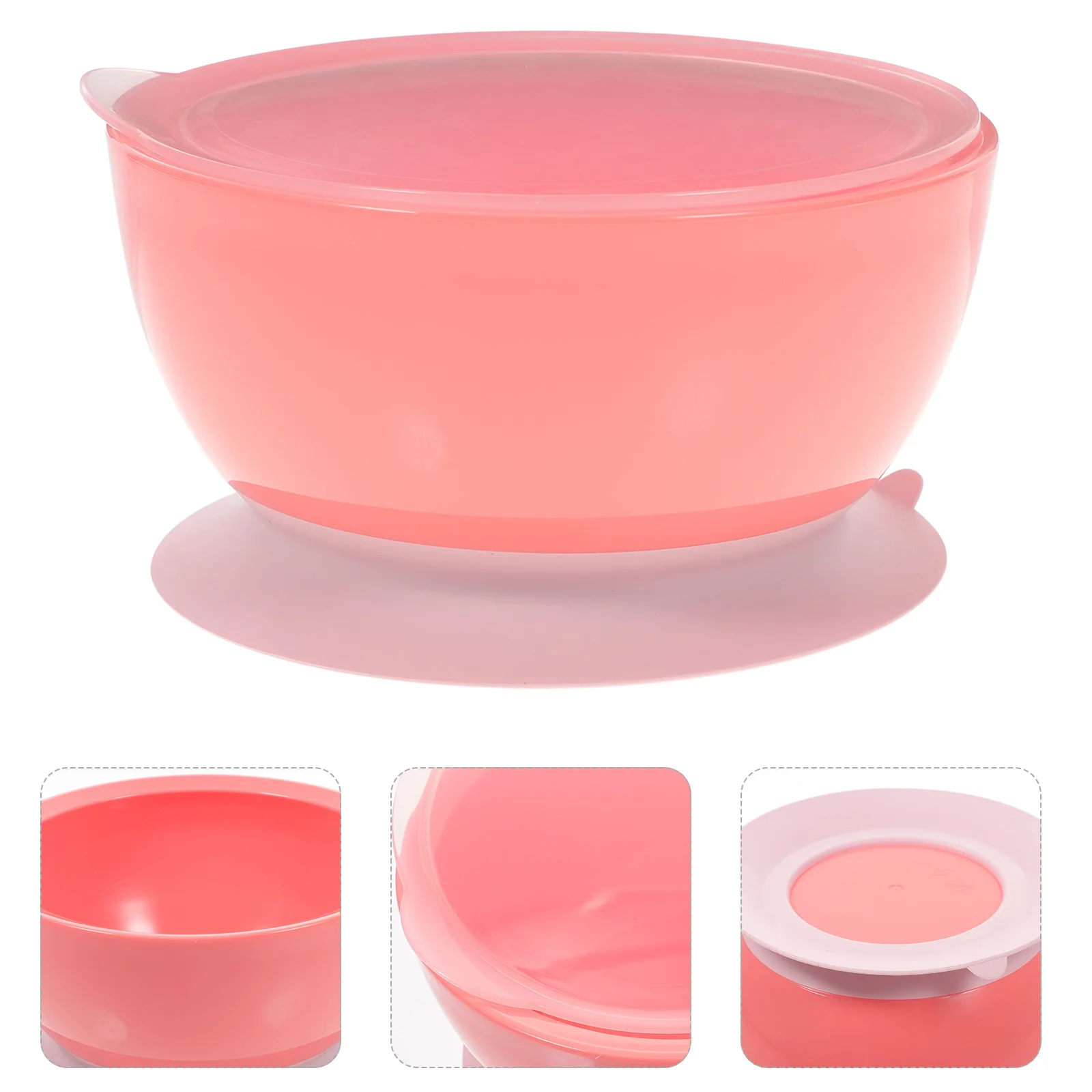 وعاء شفط للأطفال من السيليكون، آمن للطعام، وقابل لإعادة الاستخدام، وعاء تغذية للأطفال الصغار لإطعام طبق الطفل