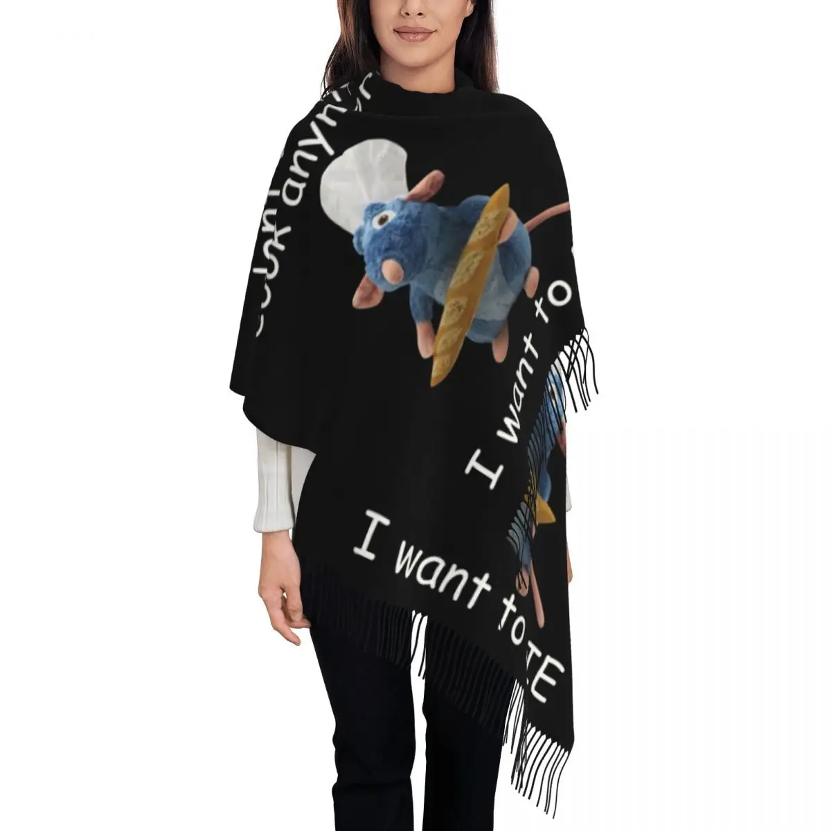 

Custom Print Funny Ratatouille Remy Meme Scarf Women Men Winter Fall Warm Scarves Shawls Wraps