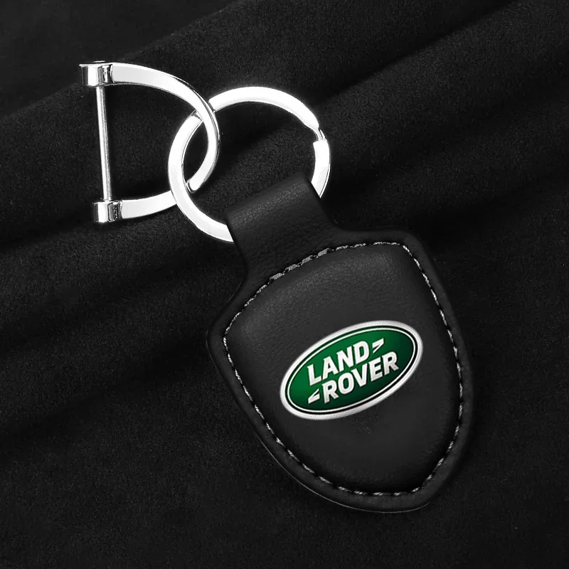 PU Leather Car Keychain Keyring Key Chain Ring For Land Rover Evoque 4 Sport Range Rover X99 Discovery