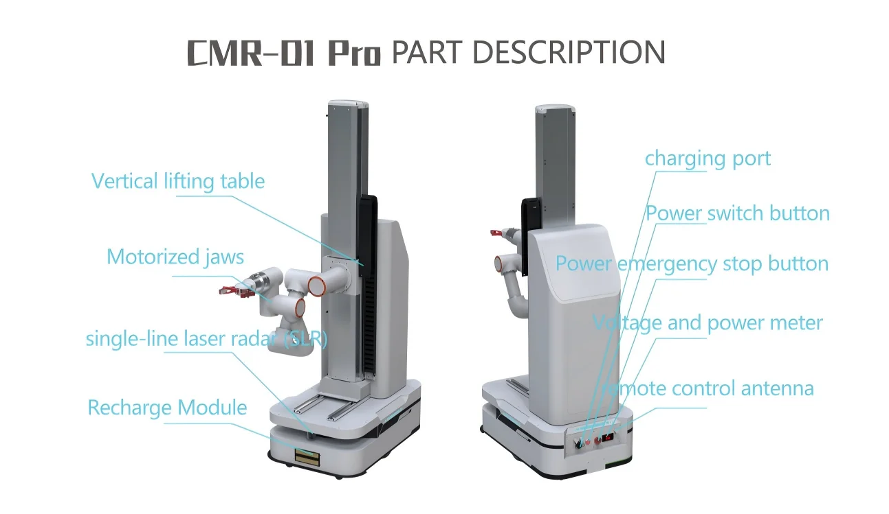 ذراع آلي متنقل صناعي | 6 محاور تعاونية، توجيه رؤية ثلاثية الأبعاد، ملاحة SLAM، هيكل متنقل AGV AMR متوافق مع ROS #6