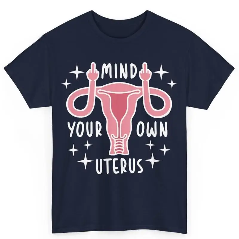 Mind Your Own Uterus Middle Fingers T Shirt Women Rights Feminist S