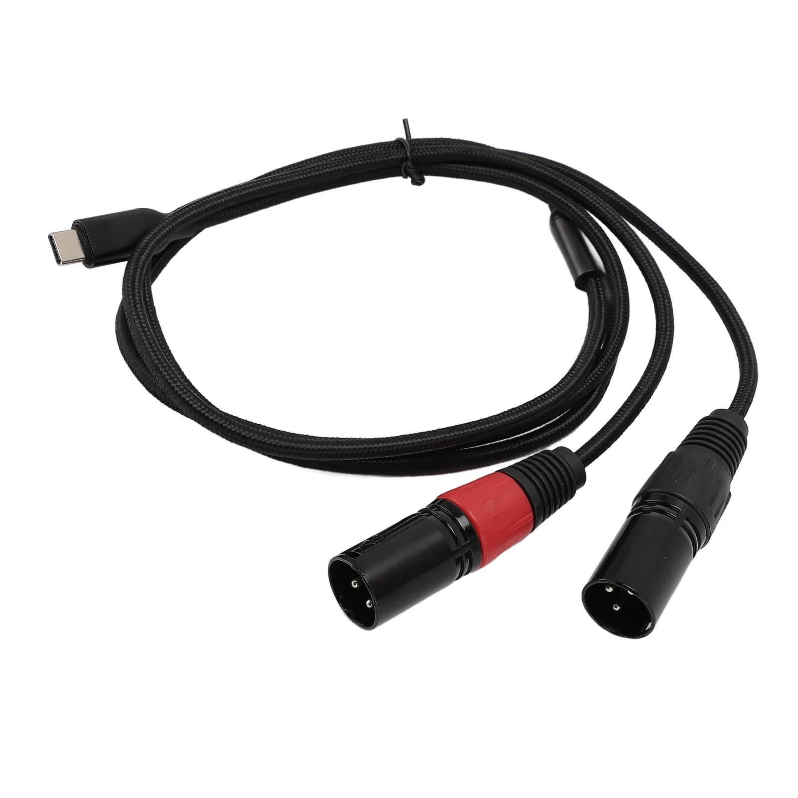 Type C to 2 XLR Male Sound Cable 32Bit 384KHz Power Amplifier for Mixer Speaker Phone Computer Tablet