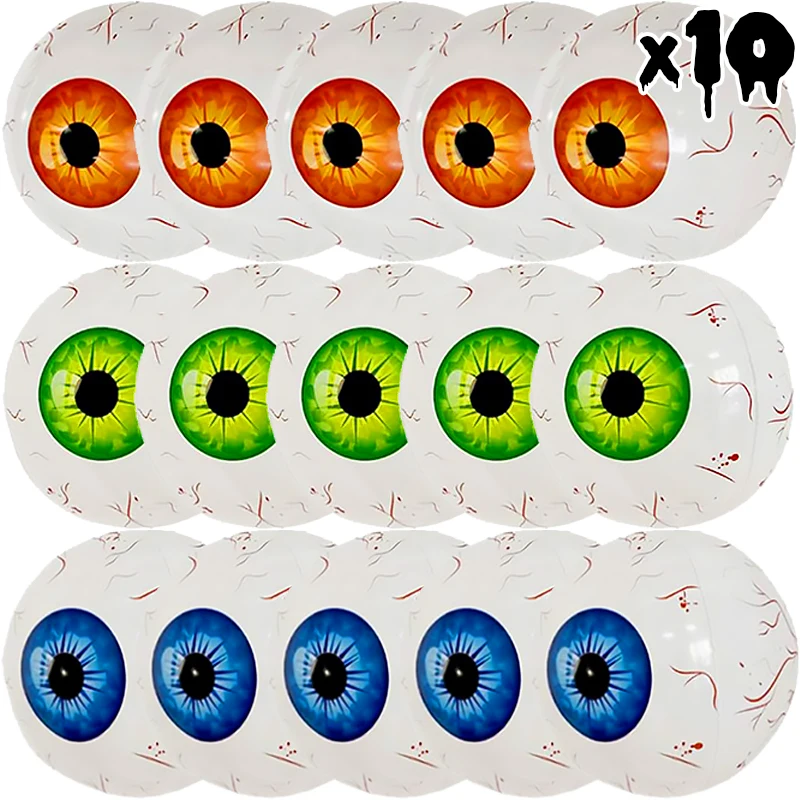 4D هالوين مقلة العين بالونات مخيف الدم مقل العيون احباط نفخ بالون للمنزل حديقة هالوين الطرف الديكور الدعائم