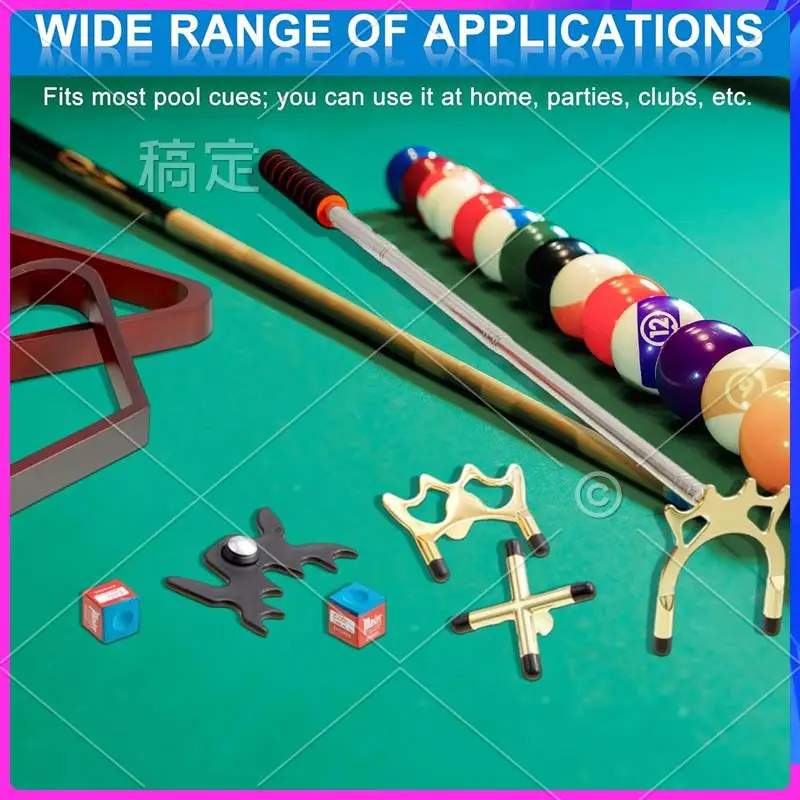 

AUU-Pool Cue Stick Bridge Billiard Table Pool Cue Accessories With 3Pcs Removable Brass Bridge Head