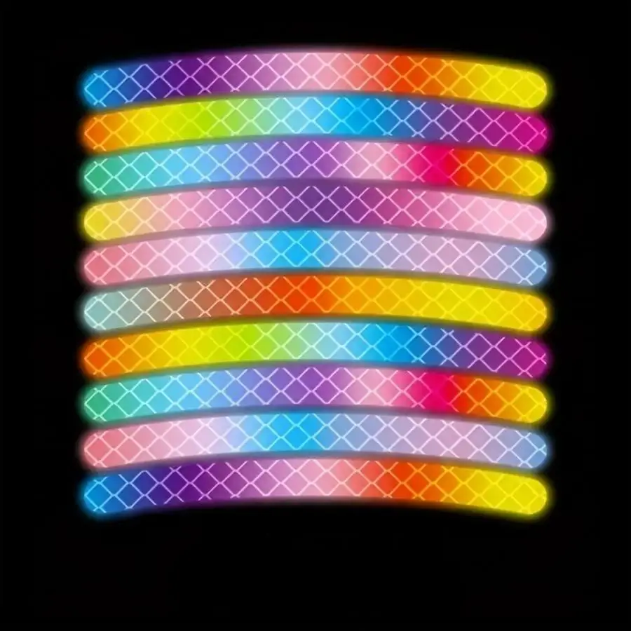 1/5/10/20/50/100pcs bicycle reflective stickers, suitable for motorcycle wheels, car trim strips, and mountain bike spokes with
